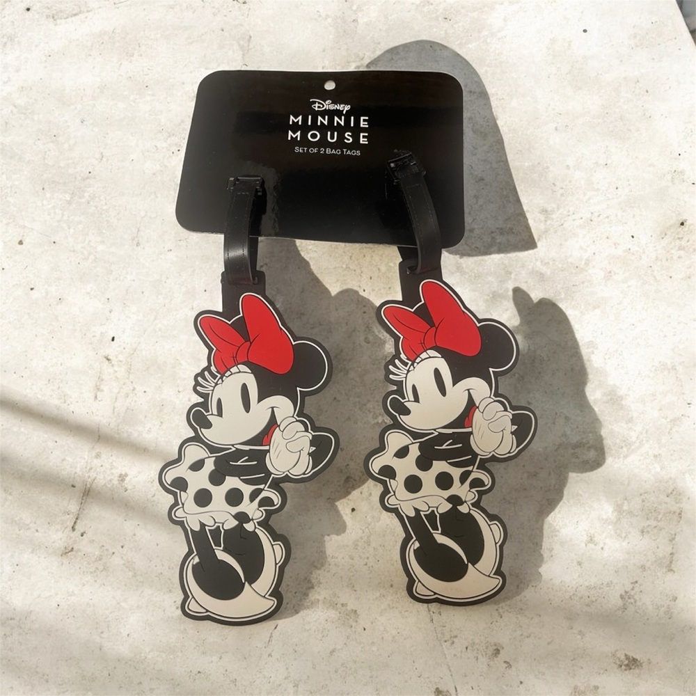 Disney Minnie Mouse Luggage Tags - Black & Red (Set of 2)